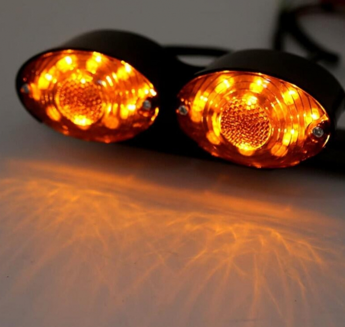 Stop dublu led cu iluminare numar moto atv [7]