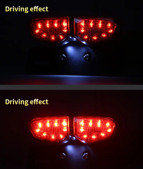 Stop dublu led poziție frana  semnale cu suport moto atv scuter motocicleta [6]