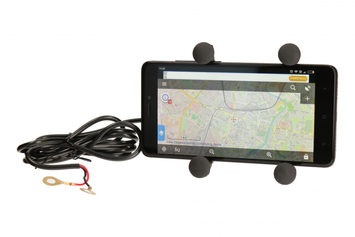 Suport moto telefon cu incarcator RAM atv scuter universal [4]