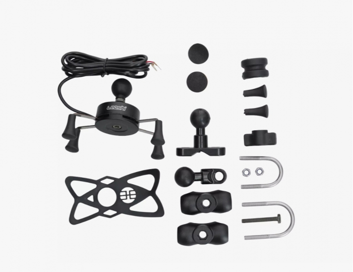 Suport moto telefon cu încărcător universal RAM scuter atv [6]