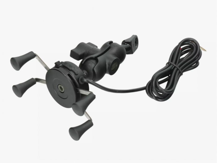 Suport moto telefon cu încărcător universal RAM scuter atv [2]