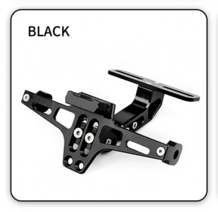 Suport numar moto reglabil aluminiu iluminat led scuter atv [5]