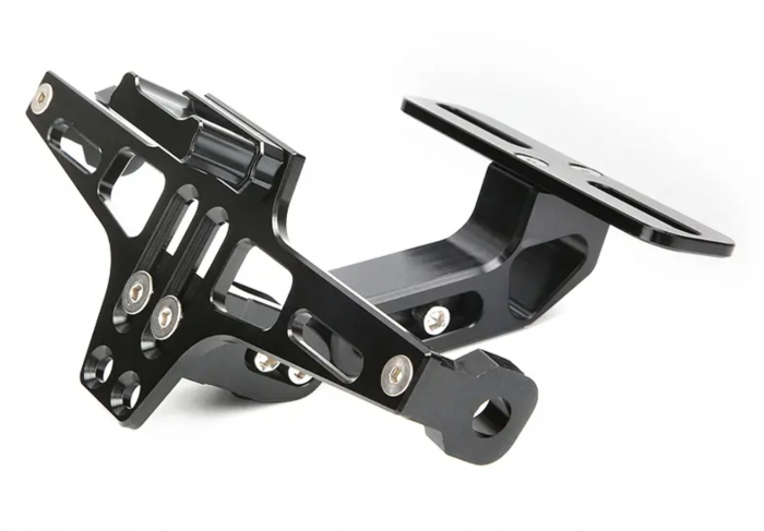 Suport numar moto reglabil aluminiu iluminat led scuter atv [7]