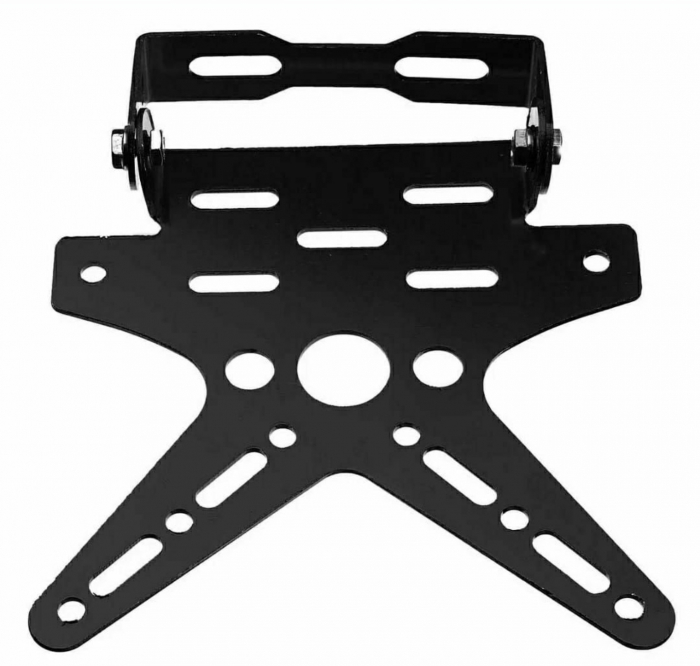 Suport numar reglabil rabatabil metalic moto ATV scuter universal [2]