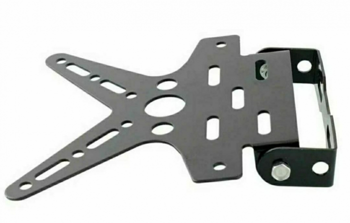 Suport numar reglabil rabatabil metalic moto ATV scuter universal [3]