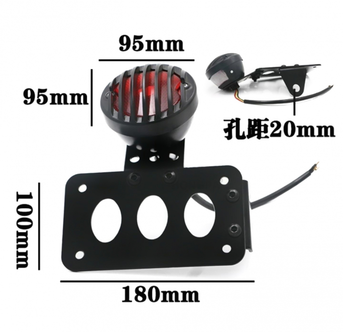 Suport număr stop moto custom chopper cafe racer bobber harley [3]