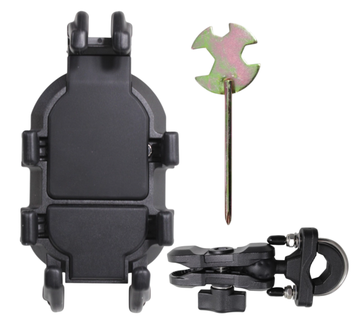 SUPORT TELEFON MOTO ATV POWER FORCE PE GHIDON cu amortizor vibratii [2]