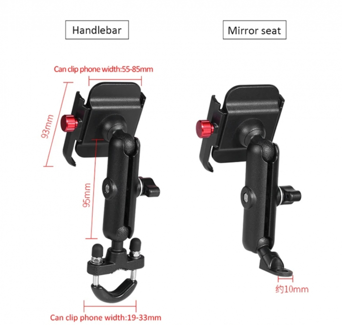 Suport telefon Motowolf moto cu încărcare usb motocicleta atv [5]