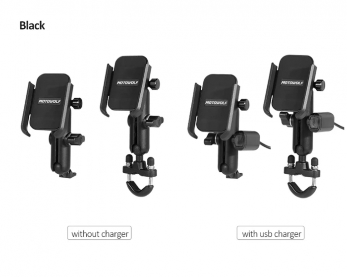 Suport telefon Motowolf moto cu încărcare usb motocicleta atv [9]