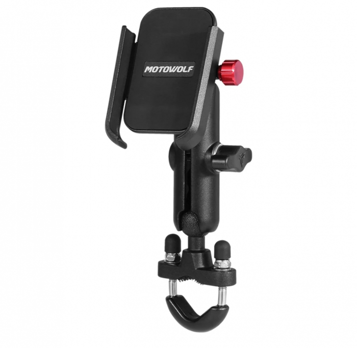 Suport telefon Motowolf moto cu încărcare usb motocicleta atv [6]