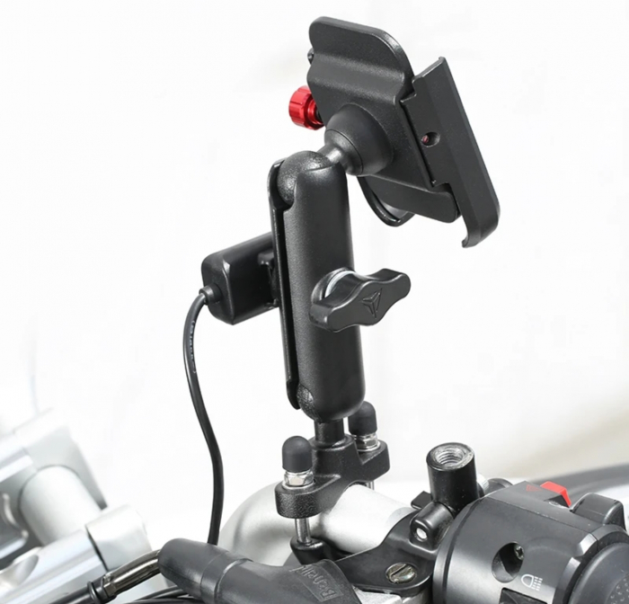 Suport telefon Motowolf moto cu încărcare usb motocicleta atv [3]