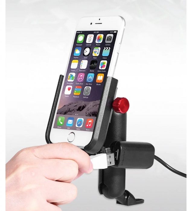 Suport telefon Motowolf moto cu încărcare usb motocicleta atv [4]
