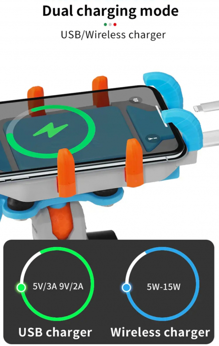 Suport telefon wireless usb moto ATV antivibratii [5]