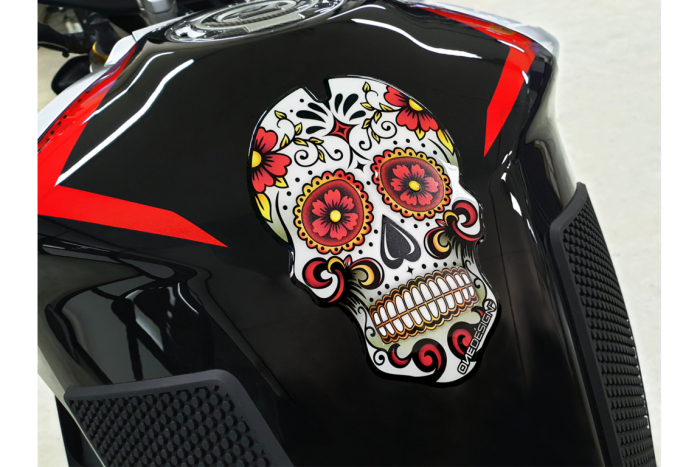 Tank pad PUIG SKULL Rosu [3]