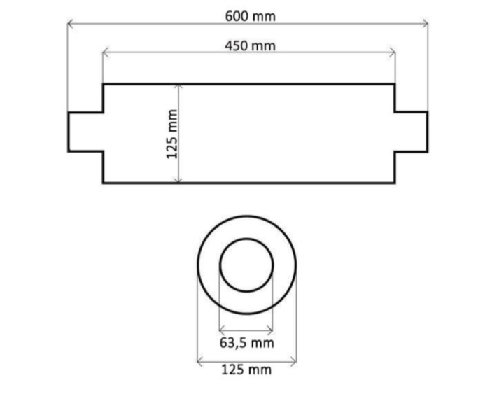 Toba evacuare intermediara sport 450mm [5]
