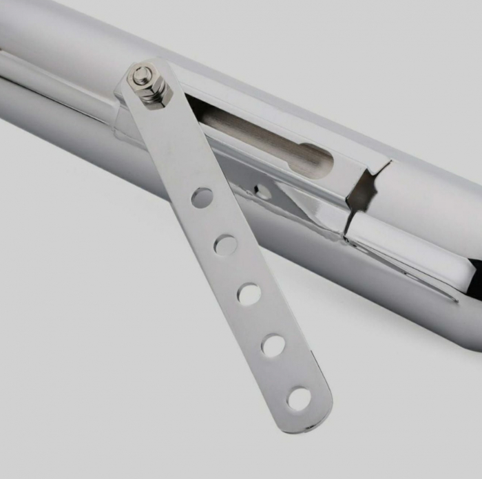 Toba evacuare moto cotit inox crom chopper custom bobber tobe sport [3]