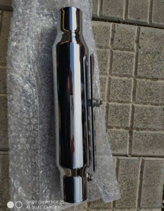 Toba evacuare moto crom inox sport chopper custom bobber cafe racer [3]