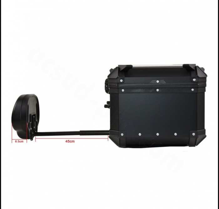 Top case Coocase 65L aluminiu cu spătar ajustabil cutie moto [6]