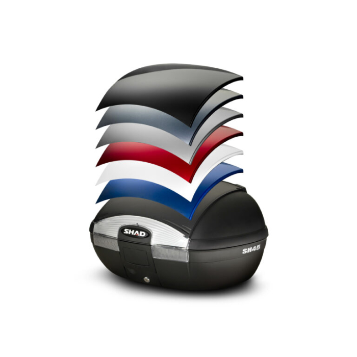 Top case cu capac colorat SHAD SH45 Black metal [4]