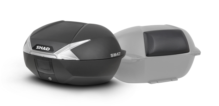 Top case SHAD SH47 D0B47106 black/white [10]