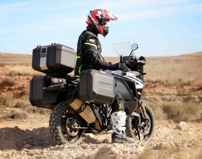 Top case Shad TR37 Terra  Negru cutie centrala aluminiu moto [10]