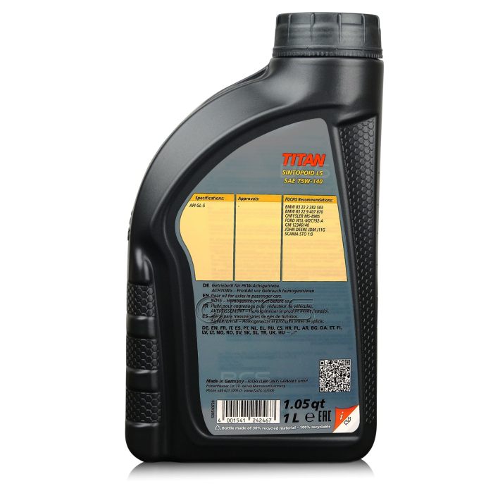 Ulei de transmisie SILKOLENE TITAN SINTOPOID LS SAE 75W-140 1 l [2]
