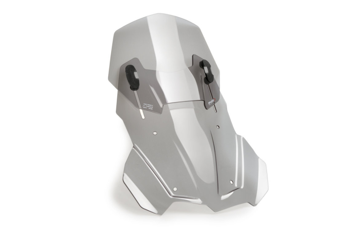 Windscreen PUIG RACING WITH SUPPORT + PROTECTION smoke [4]