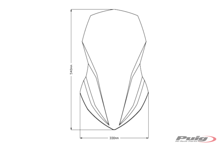 Windscreen PUIG TOURING 20752F dark smoke [2]
