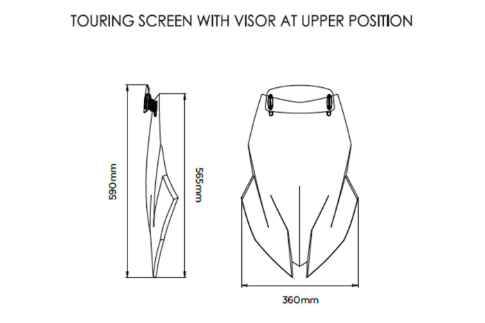 Windscreen PUIG TOURING WITH VISOR smoke [3]