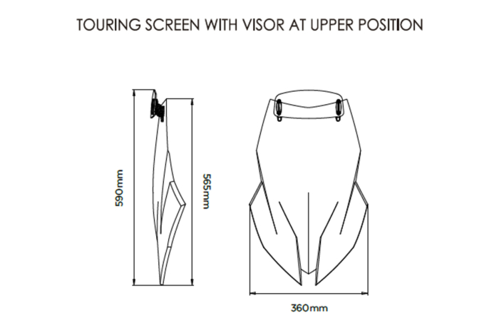 Windscreen PUIG TOURING WITH VISOR smoke [3]