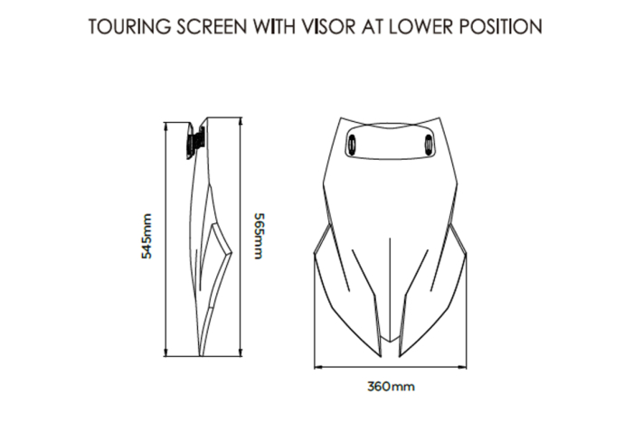 Windscreen PUIG TOURING WITH VISOR smoke [2]