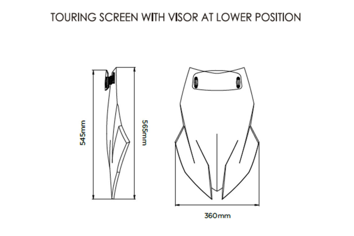 Windscreen PUIG TOURING WITH VISOR smoke [2]