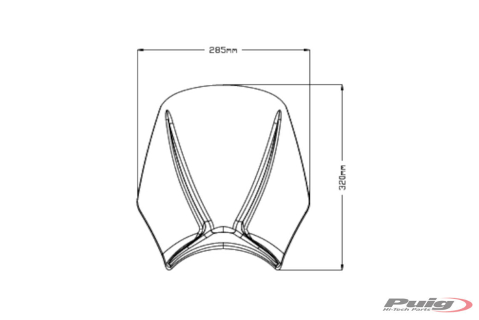 Parbriz PUIG MITO Negru [2]