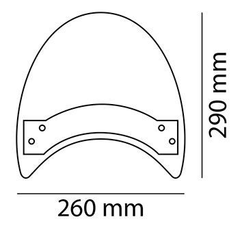 Windshield PUIG ROADSTER transparent universal, fixations on handelbar [2]