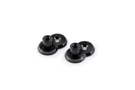 Scarite - Adjustable footpegs relocation adaptors kit PUIG 20mm Negru