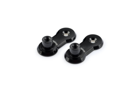 Scarite - Adjustable footpegs relocation adaptors kit PUIG 40mm Negru