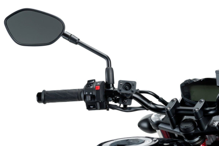SUSPENSIE CADRU - Backmirror handlebar support PUIG Negru