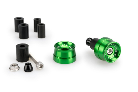 SUSPENSIE CADRU - Bar ends PUIG SPEED verde UNIVERSAL M6 13-18mm.