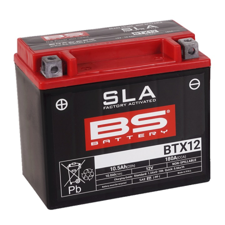 ELECTRICA & LUMINI - Baterie activata din fabrica BS-BATTERY BTX12 (FA) (YTX12 (FA)) SLA