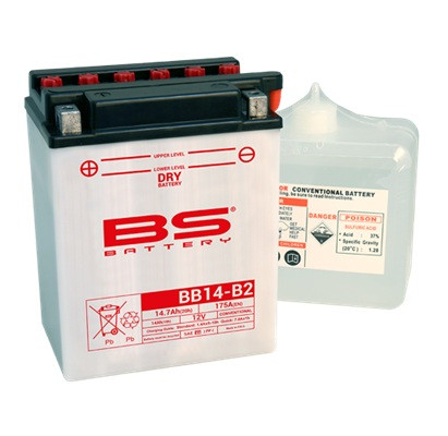 Baterii - Baterie conventionala BS-BATTERY BB14-B2 (YB14-B2) include electrolit