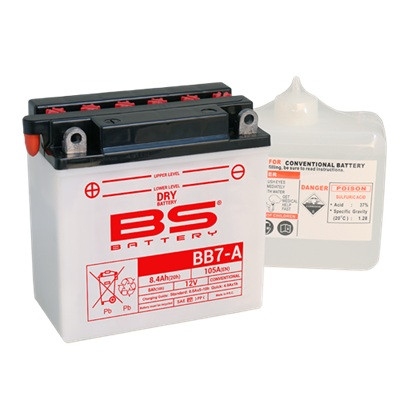 Baterii - Baterie conventionala BS-BATTERY BB7-A (YB7-A) include electrolit