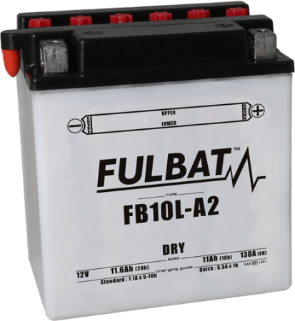 Baterii - Baterie conventionala FULBAT FB10L-A2 (YB10L-A2) include electrolit