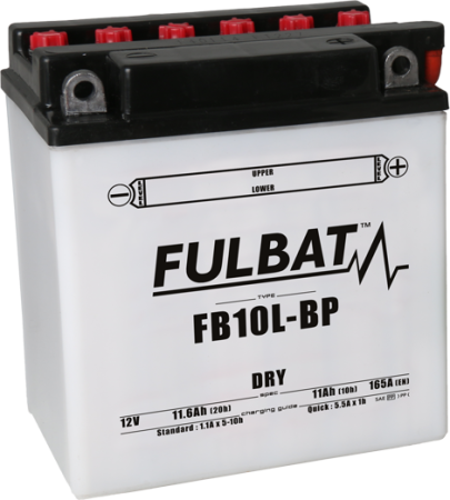 Baterii - Baterie conventionala FULBAT FB10L-BP (YB10L-BP) include electrolit