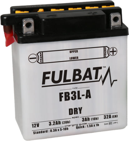 Baterii - Baterie conventionala FULBAT FB3L-A (YB3L-A) include electrolit