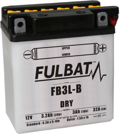 Baterii - Baterie conventionala FULBAT FB3L-B (YB3L-B) include electrolit