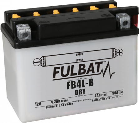 Baterii - Baterie conventionala FULBAT FB4L-B (YB4L-B) include electrolit