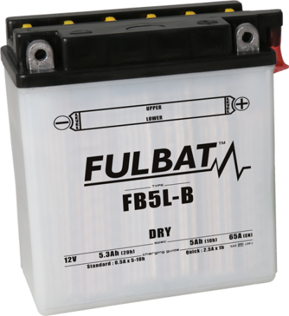 Baterii - Baterie conventionala FULBAT FB5L-B (YB5L-B) include electrolit