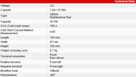 Baterie Lithium-ion JMT [1]