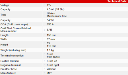 Baterie Lithium-ion JMT [1]