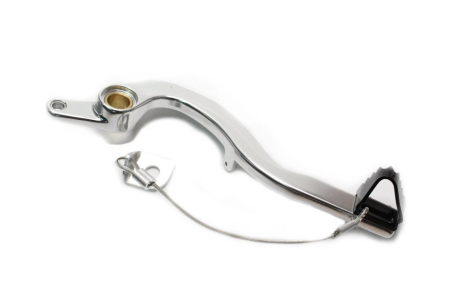 Sistem complet franare - Brake pedal MOTION STUFF silver body, black steel fixed tip Steel Fixed Tip